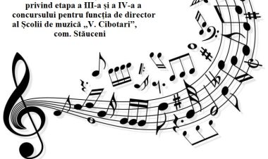 Anunț privind concursul la funcția de director al Școlii de muzică „V. Cibotari”