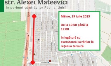 ❗️ Acces restricționat pe strada Alexei Mateevici ❗️ Stimați locuitori, Primăria comunei Stăuceni informează despre rest...
