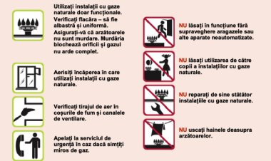 RECOMANDĂRI LA UTILIZAREA INSTALAȚIILOR CU GAZE NATURALE