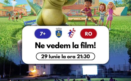 Vă invităm la o seară magică de film în aer liber! Sâmbătă, 29.06.2024 Ora 21:30 Complexul Sportiv Olimp, or...