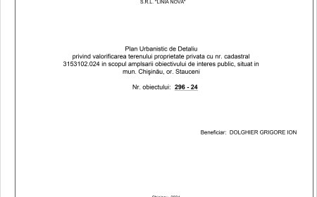 Anunț privind consultarea publică a Planului Urbanistic de Detaliu