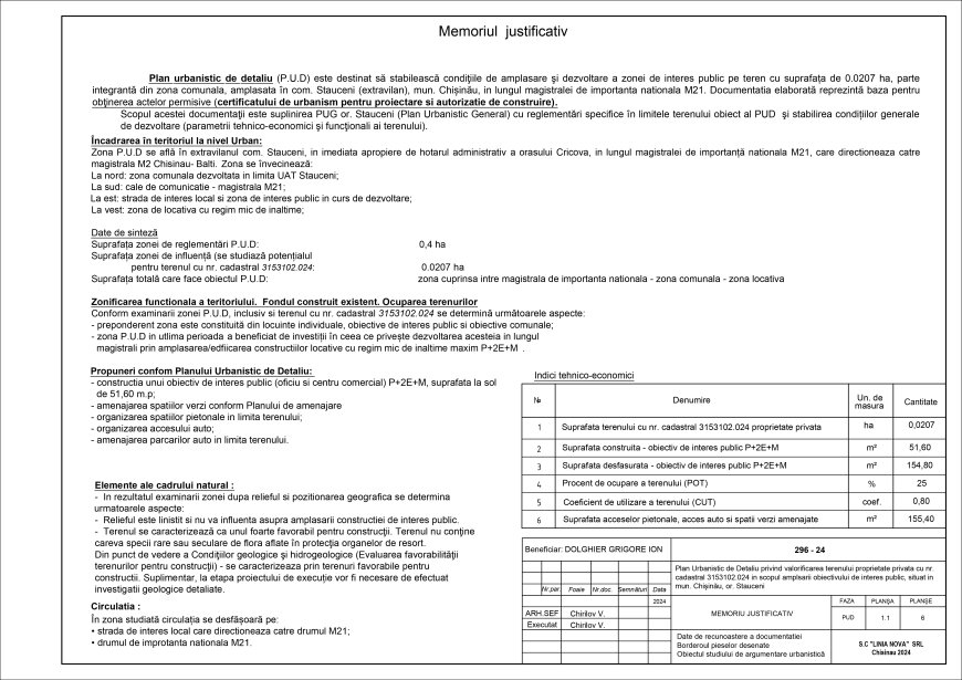 Anunț privind consultarea publică a Planului Urbanistic de Detaliu