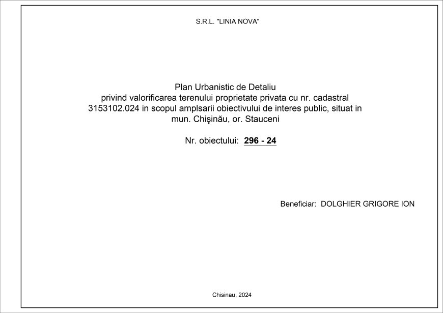 Anunț privind consultarea publică a Planului Urbanistic de Detaliu