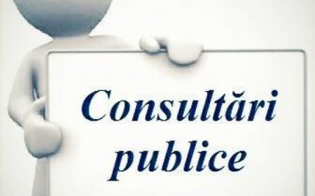 Anunț privind consultarea publică a proiectului de decizie.