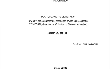 Anunț ptivind consultarea publică a Planului Urbanistic de Detaliu