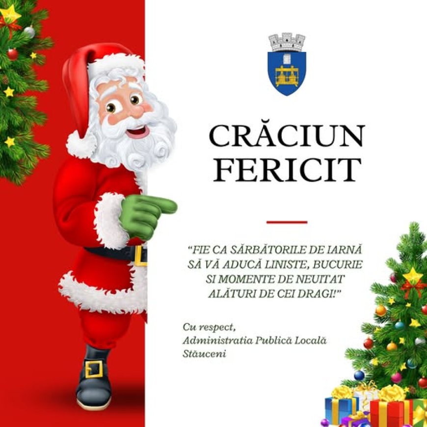 ✨ Administrația Publică Locală Stăuceni vă urează Crăciun fericit! ✨