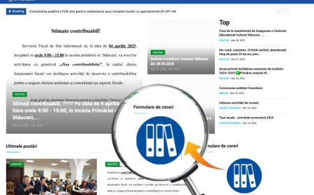 Formularele cu cereri și adresări pot fi accesate și expediate on-line