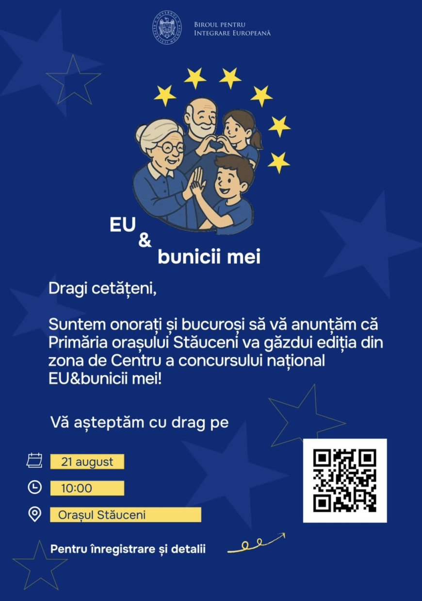 Stimați locuitori ai oraşului Stăuceni, Vă anunțăm cu bucurie că ediția din zona de centru a țării a concursului naționa...