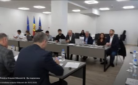 Ședința consiliului orașului Stăuceni din 19.12.2025.