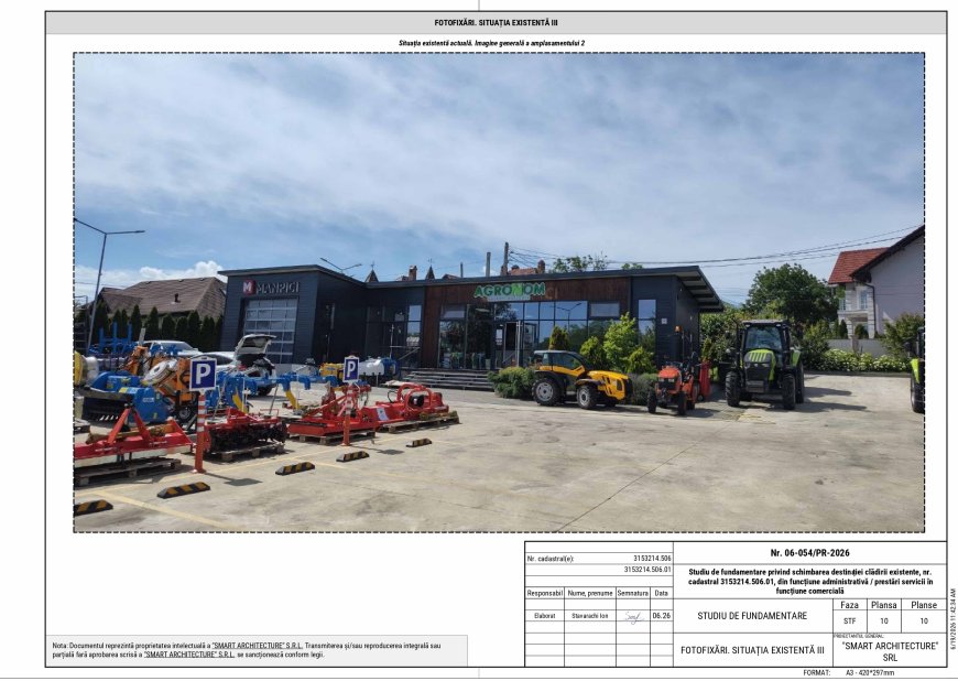 Anunț privind consultarea publică a Studiului de fundamentare în vederea schimbării destinației bunului imobil cu numărul cadastral 3153214.506.01