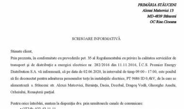 Deconectare planificată a energiei electrice