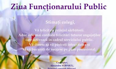 Mesaj de felicitare cu prilejul Zilei funcționarului public