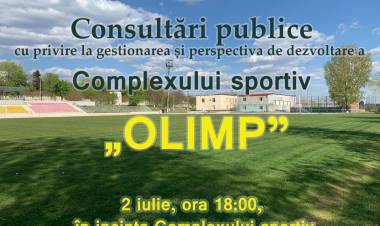 Consultări publice cu privire la gestionarea și perspectiva de dezvoltare a Complexului sportiv „Olimp”.