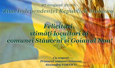 Mesaj de felicitare cu preilejul Zilei Independenței