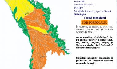 AVERTIZARE METEOROLOGICĂ/HIDROLOGICĂ