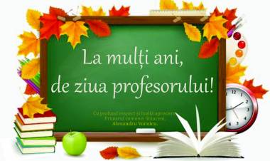 Mesaj de felicitare cu ocazia Zilei Profesorului
