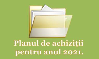 Planul de achiziții publice pentru anul 2021