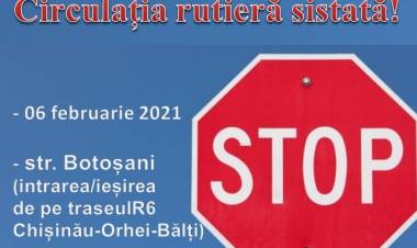 Circulația rutieră sistată!