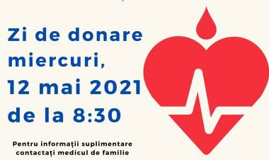 12 mai 2021: Donare de sânge în comuna Stăuceni
