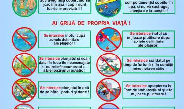 Reguli generale de comportare în timpul scăldatului