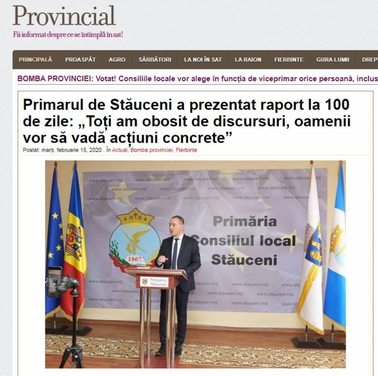 Primarul de Stăuceni a prezentat raport la 100 de zile: „Toți am obosit de discursuri, oamenii vor să vadă acțiuni concrete”