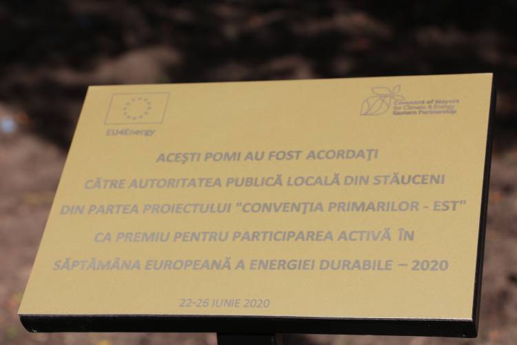 La Stăuceni a fost plantată Aleea Convenției Primarilor pentru Climă și Energie